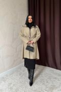 Camel Askı Detaylı Trençkot resmi